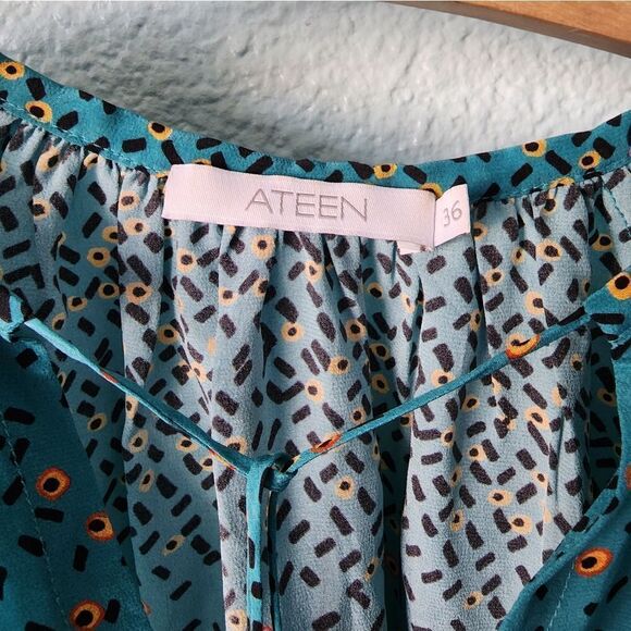 ATEEN SILK asymmetrical boho skirt and blouse made in Brazil - Picture 4 of 16